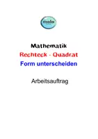 Vorschau - Arbeitsblätter - Rechteck Quadrat mm - Deckblatt