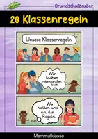 Vorschau - Poster - 20 Klassenregeln - Mammut für die Mammutklasse (Grundschule) - Deckblatt