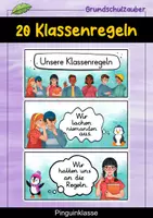 Vorschau - Poster - 20 Klassenregeln - Pinguin für die Pinguinklasse (Grundschule) - Deckblatt