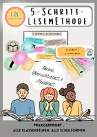 Vorschau - Fördermaterial/Inklusion - 5-Schritt-Lesemethode - Fächer, Tafelmaterial und Übersichtsblatt - Deckblatt