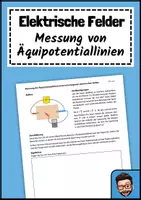 Vorschau - Arbeitsblätter - Äquipotentiallinien eines inhomogenen elektrischen Feldes - Deckblatt