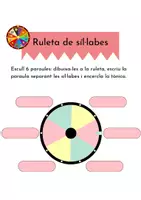 Vista previa - Hojas de trabajo - Ruleta sil·làbica - página 2
