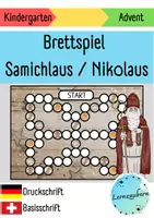 Vorschau - Spiele - Mathe-Brettspiel für den Kindergarten: Samichlaus / Nikolaus - Deckblatt