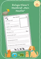 Vorschau - Arbeitsblätter - Steckbrief "Mein Haustier" - Deckblatt