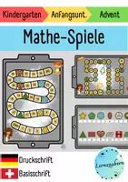Vorschau - Spiele - Brettspiele Weihnachten (Mathe in Kindergarten und Anfangsunterricht) - Deckblatt