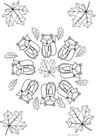 Vorschau - Arbeitsblätter - Herbst Mandala Fuchs Kunst Ausmalbild - Seite 1