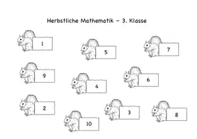 Vorschau - Arbeitsblätter - Herbstlicher Mathespaziergang - Sachaufgaben Multiplikation - Seite 1