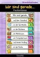 Vorschau - Poster - Wir sind gerade...Türschild - Faultier für die Faultierklasse - Deckblatt
