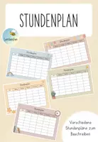 Vorschau - Anderer Materialtyp - Stundenpläne zum Beschreiben - Deckblatt