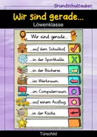 Vorschau - Poster - Wir sind gerade...Türschild - Löwe für die Löwenklasse - Deckblatt