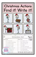 Vorschau - Arbeitsblätter - Christmas Actions - Find It! Write it! - Deckblatt
