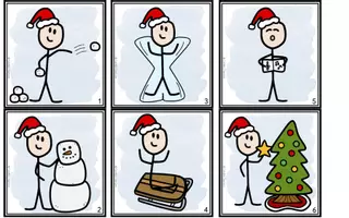 Vorschau - Arbeitsblätter - Christmas Actions - Find It! Write it! - Seite 1