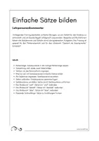 Vorschau - Arbeitsblätter - Satzbautraining für die Grundschule - Seite 1