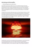 Vorschau - Arbeitsblätter - Atomkrieg und Atomwaffen in 5 Texten erklärt + Arbeitsblatt - Seite 1