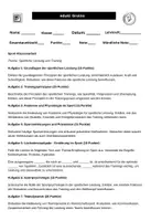 Vorschau - Arbeitsblätter - Sport-Klassenarbeit Thema Sportliche Leistung und Training - Deckblatt
