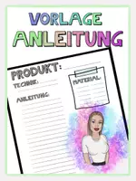 Vorschau - Arbeitsblätter - Vorlage zum erstellen einer eigenen Anleitung - Deckblatt