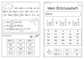 Vorschau - Arbeitsblätter - Blitzlesen 2 (Leseheft, Karteikarten, Tafelkarten) - Seite 2