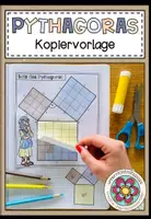 Vorschau - Arbeitsblätter - SATZ DES PYTHAGORAS - Kopiervorlage - Deckblatt