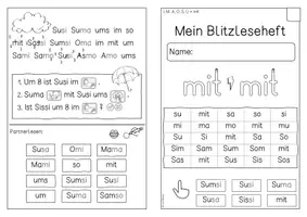 Vorschau - Arbeitsblätter - Blitzlesen 4 (Leseheft, Karteikarten, Tafelkarten) - Seite 2