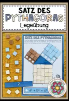 Vorschau - Stationenlernen - SATZ DES PYTHAGORAS - Legeübung / Klettübung - Deckblatt