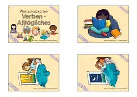 Vorschau - Spiele - Wortschatzkarten Verben Alltägliches (DaZ /DaF) - Seite 3