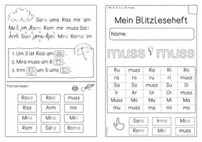 Vorschau - Arbeitsblätter - Blitzlesen 6 (Leseheft, Karteikarten, Tafelkarten) - Seite 2