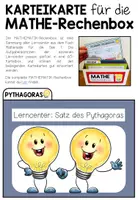 Vorschau - Arbeitsblätter - SATZ DES PYTHAGORAS - Lerncenter / Lerntheke - Seite 1