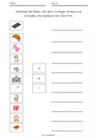 Vorschau - Arbeitsblätter - 🇫🇷 Französisch 7.Klasse| 1.Lehrjahr Nomen und der bestimmte Artikel la,le,l‘ - Seite 1