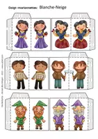 Aperçu - Matériel pour travaux manuels / dessin - Blanche-Neige - Marionnettes à Doigts - Conte de Fées - Page 2