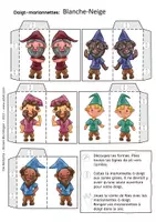 Aperçu - Matériel pour travaux manuels / dessin - Blanche-Neige - Marionnettes à Doigts - Conte de Fées - Page 3