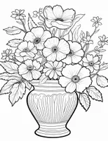 Vorschau - Mal- und Bastelvorlagen - 100 Blumenstrauß-Ausmalbilder für Kinder - Seite 2