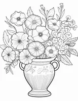 Vorschau - Mal- und Bastelvorlagen - 100 Blumenstrauß-Ausmalbilder für Kinder - Seite 3