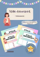 Vorschau - Poster - Stille-Rekordzeit Tafelschild Classroom Management - Deckblatt