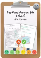 Vorschau - Anderer Materialtyp - Druckvorlage: Feedbackbogen für Lehrer:innen - Deckblatt