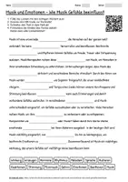 Vorschau - Arbeitsblätter - Arbeitsblatt "Musik und Emotionen - Wie Musik Gefühle beeinflusst" + interaktive Lösung & MP3 + Mindmap + Infografik - Deckblatt