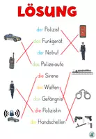 Vorschau - Arbeitsblätter - Lesen und verbinden "Die Polizei" Achtung, Notruf! - DaZ / DaF / Deutsch - Seite 3