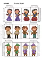 Vista previa - Manualidades / Dibujos para colorear - Blancanieves - Marionetas de Dedos - Cuento de Hadas - página 2