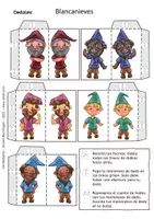 Vista previa - Manualidades / Dibujos para colorear - Blancanieves - Marionetas de Dedos - Cuento de Hadas - página 3