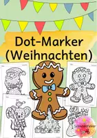 Vorschau - Arbeitsblätter - Dot-Marker, Weihnachten, Stempelvorlage, Malvorlage - Deckblatt
