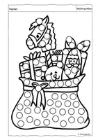 Vorschau - Arbeitsblätter - Dot-Marker, Weihnachten, Stempelvorlage, Malvorlage - Seite 1