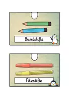 Vorschau - Bildkarten - Ausleihstation Schilder - Pinguin für die Pinguinklasse - Seite 3