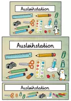 Vorschau - Bildkarten - Ausleihstation Schilder - Pinguin für die Pinguinklasse - Seite 2