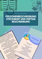 Vorschau - Arbeitsblätter - Personenbeschreibung: Steckbrief und "perfekte" Beschreibung - Deckblatt