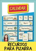 Vista previa - Decoración del aula - Calendar & weather - Recursos para pizarra (inglés) - Portada