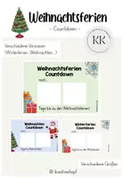 Vorschau - Poster - Weihnachten/Weihnachtsferien - Countdown - Deckblatt