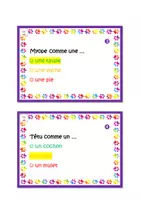 Aperçu - Apprentissages en autonomie - Voc CAC expressions des animaux lacunaires - Page 2