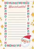 Vorschau - Mal- und Bastelvorlagen - Wunschzettel Kopiervorlage Deutsch Weihnachten Winter - Seite 1