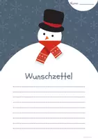 Vorschau - Mal- und Bastelvorlagen - Wunschzettel Kopiervorlage Deutsch Weihnachten Winter - Seite 2