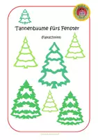 Vorschau - Mal- und Bastelvorlagen - Weihnachtlicher Fensterschmuck (Faltschnitt) - Deckblatt