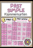 Vorschau - Fördermaterial/Inklusion - PAST SIMPLE - Klammerkarten - Deckblatt